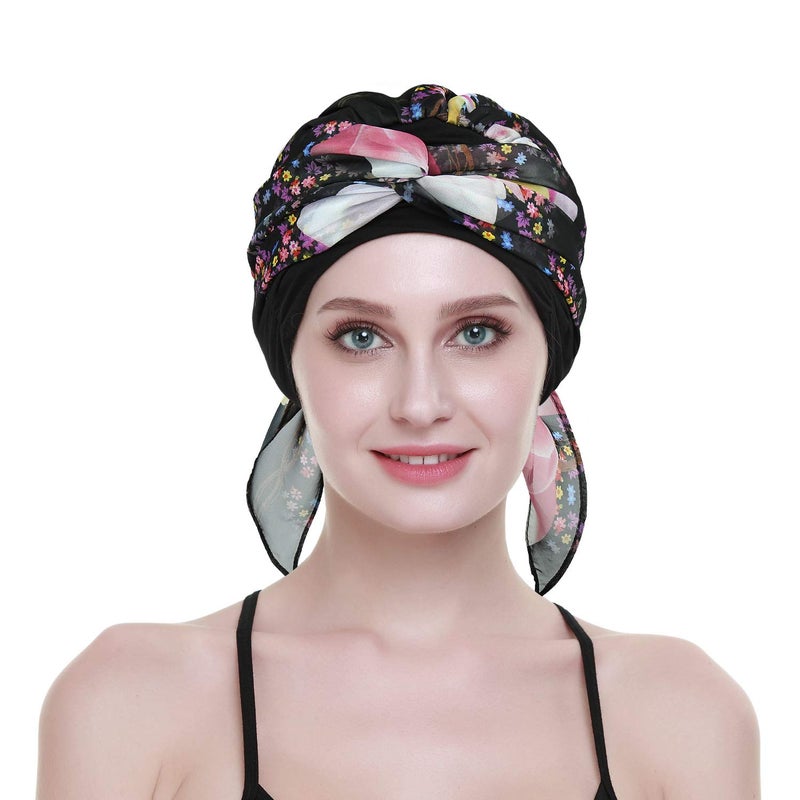 FocusCare Chemo Hair Turban For Cancer Women HeadWrap Scarves Long Hair Wig Accessories - Image 3